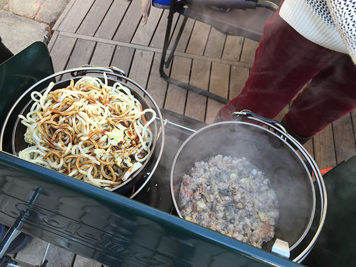 迫力のダッチ麺。美味しかった。