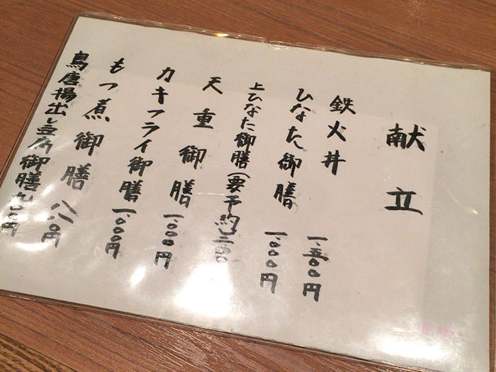 「献立」というのがいいね。